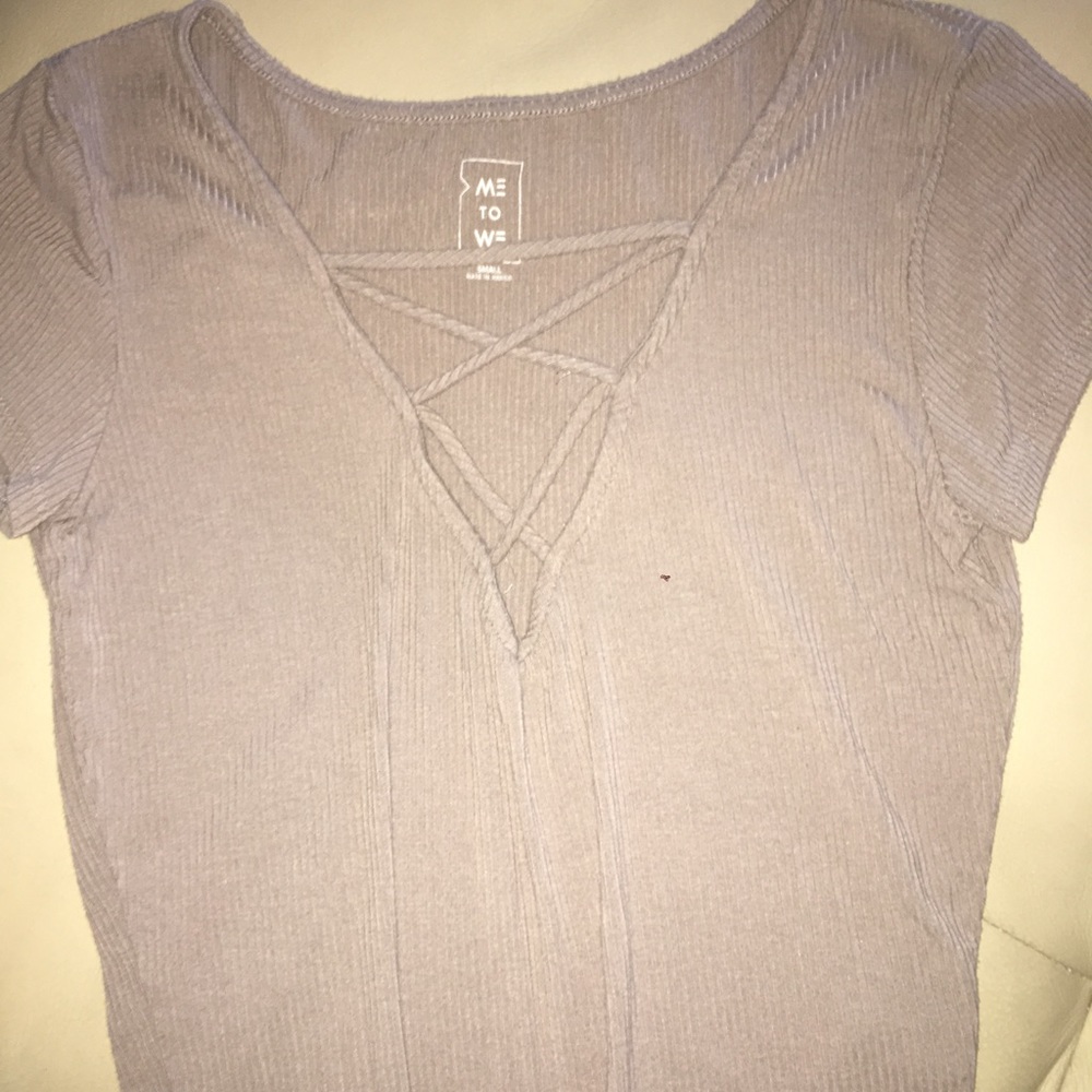 Crossed crop top
